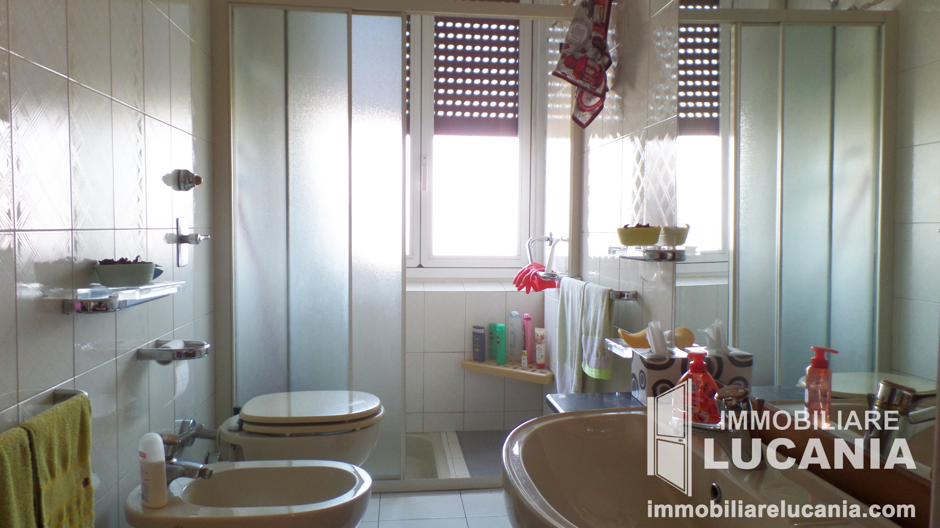 Bagno con ampia cabina doccia
